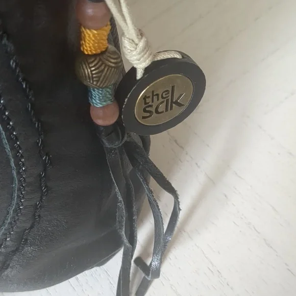 The Sak Black Leather Shoulder Bag with Braided Handle - Picture 4 of 10